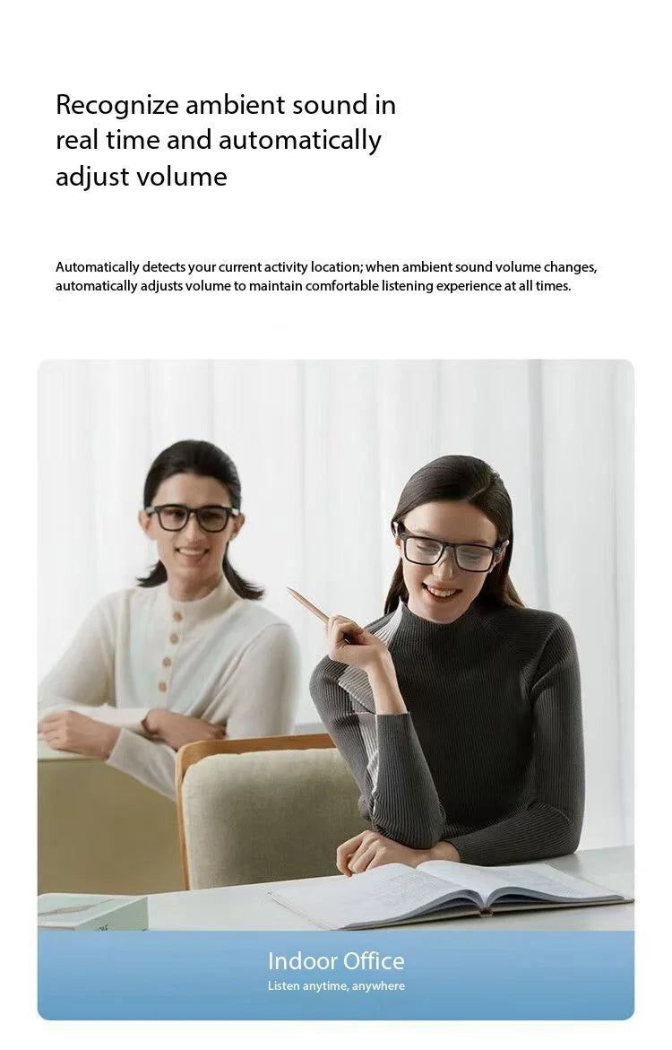 Original Xiaomi Mijia Smart Audio Glasses Open Ear Bluetooth Headphones Wireless Stereo Music & Hands-Free Calling Smart Glasses