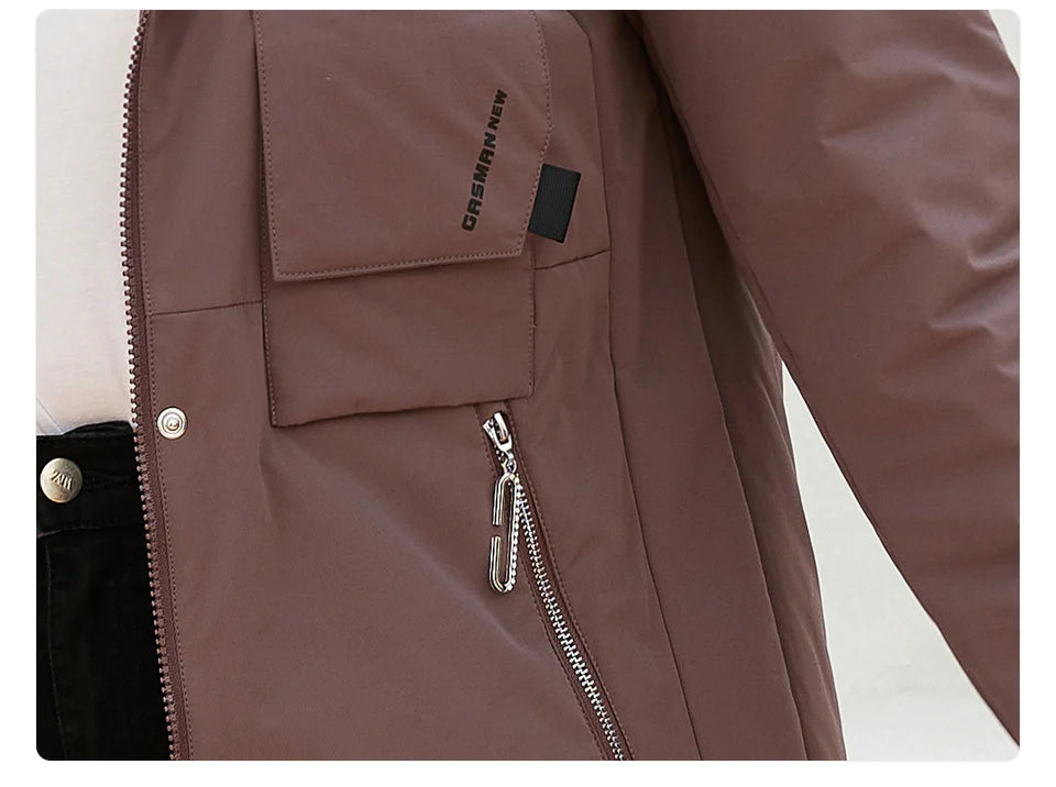 GASMAN women's jacket spring 2022 long Fashion Woman coat hooded waistline casual Outwear Brand High-Quality lady parkas 8293