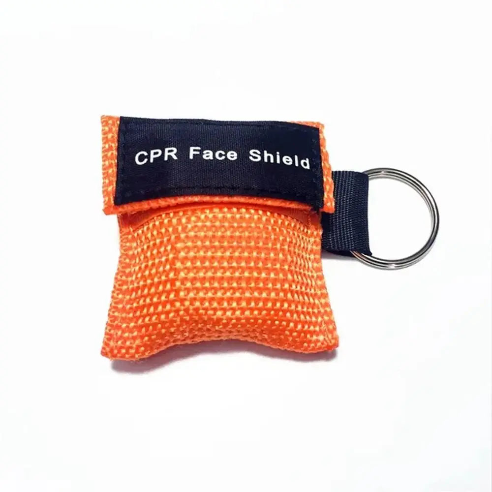 Disposable CPR Mask One-way Valve Professional Emergency Face Shield Mouth Breath Keychain Ring Resuscitator Mask Travel Pocket