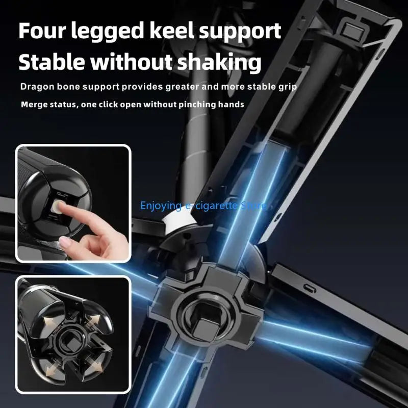 Phone Stand for Smartphones, Foldable 4-Leg Support with Extendable Arm and Moving Holder for Group Photos, Travel Video, and