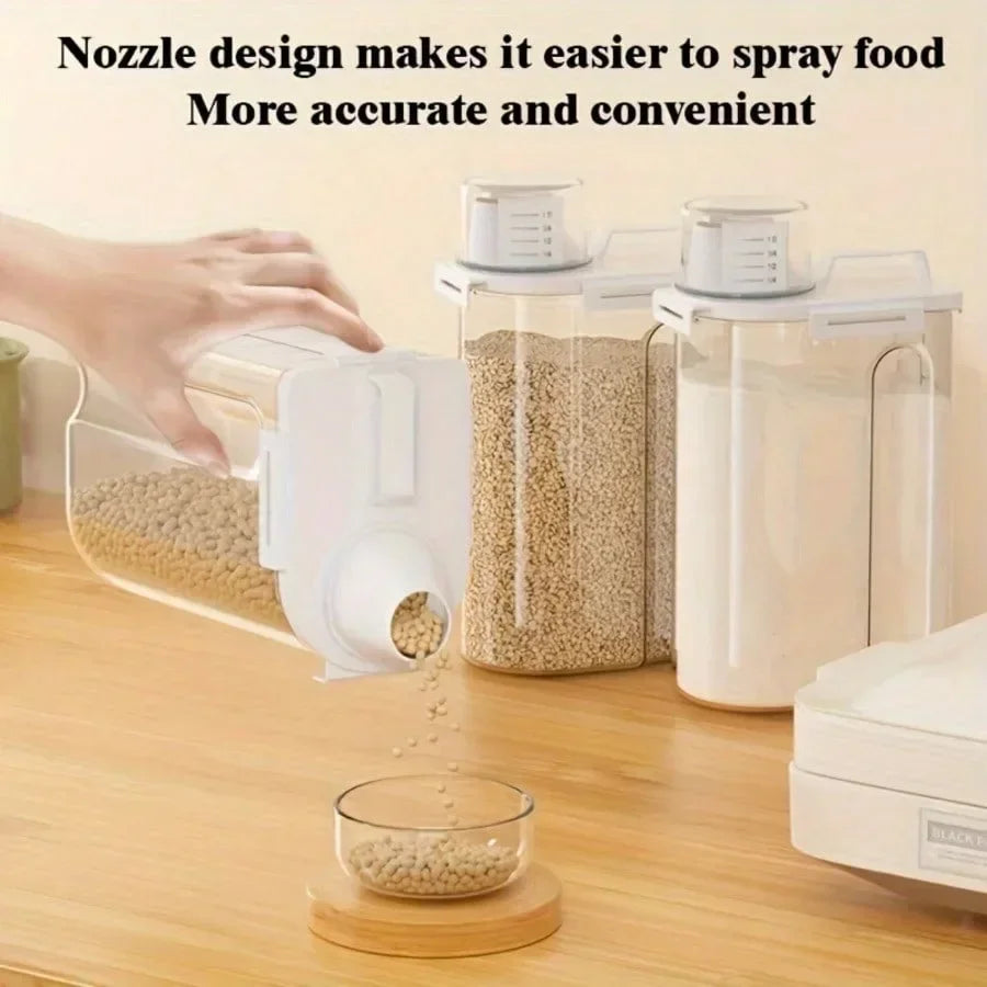 2.5L Covered Moisture-proof Sealed Storage Container - Used for Grain, Nut, Flour, Rice Food Storage Boxes