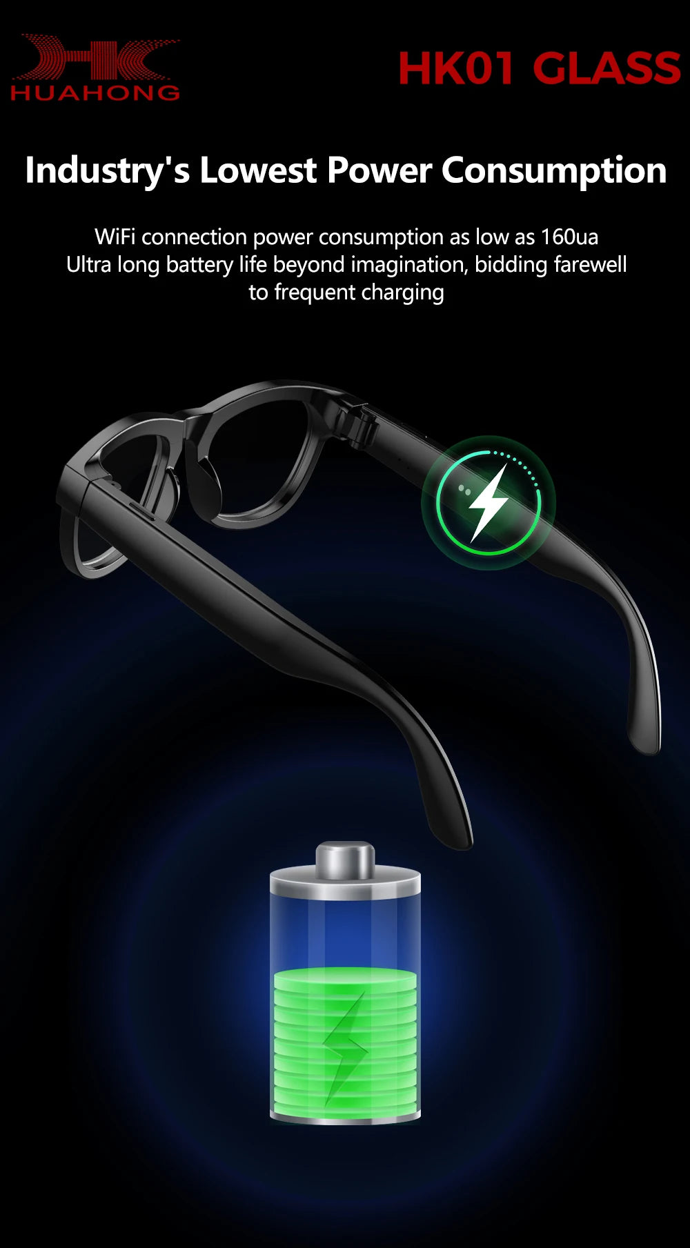 GML5.2 AI New Smart Glasses 1300W Camera Live Streaming Real-Time Translation Meeting Assistant Audio And Video Calls AI Glasses