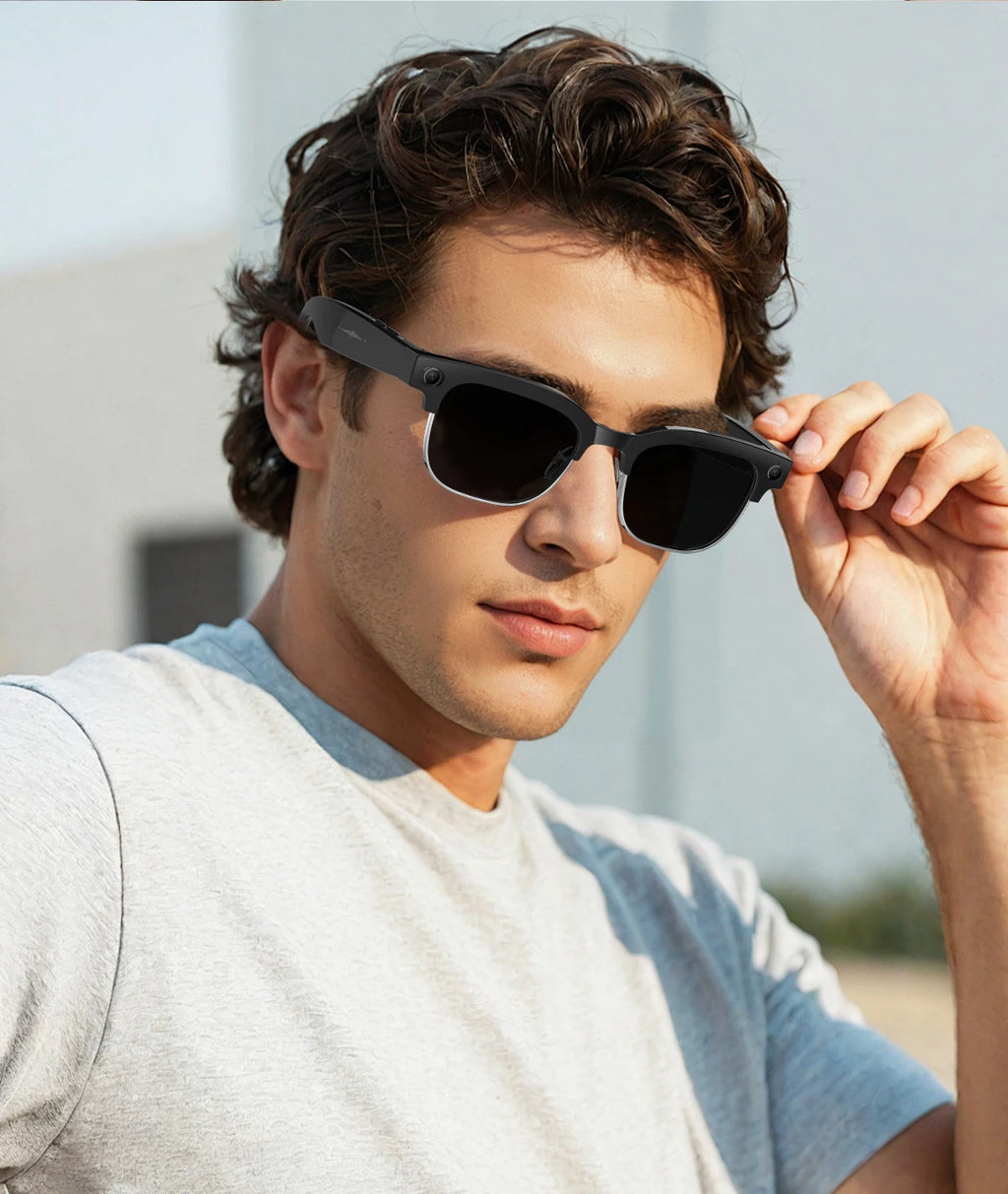 2026 Smart AI Glasses 4K HD 800W Camera 32GB Memory 140+ Translation ChatGPT Music Play Photos &Video Shoot Sunglasses Men Women