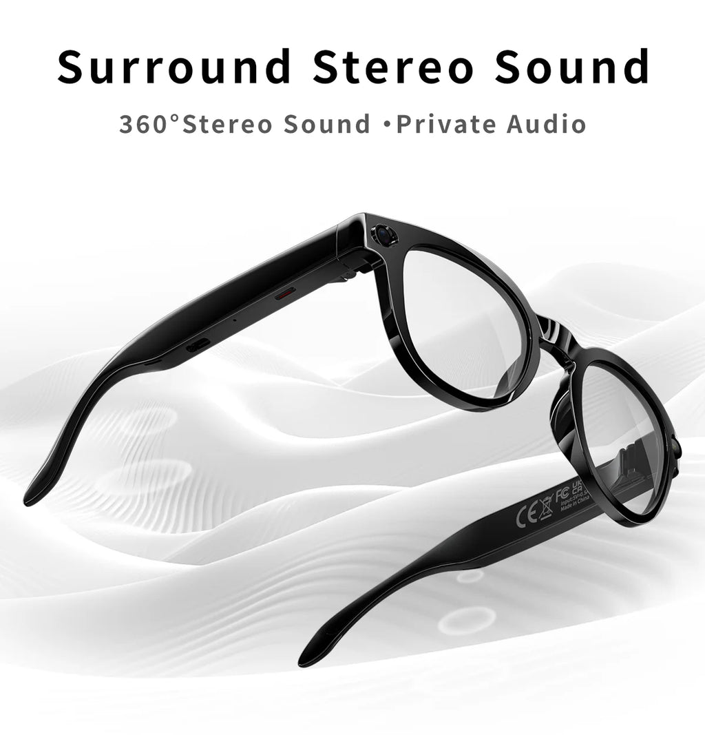 2026 AI Smart Glasses Translation Glasses 800W Pixel Camera Photo Video Recording WIFI Bluetooth 5.4 Waterproof Smart Sunglasses