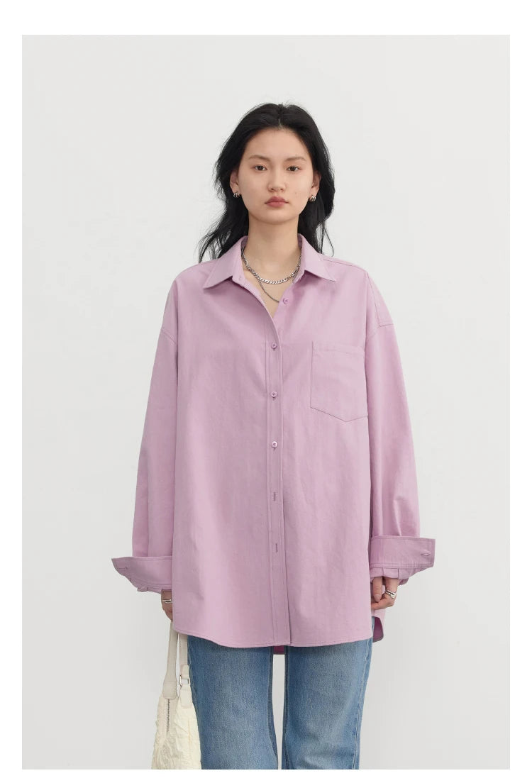 CHIC VEN Korean Women's Long-sleeved Shirt Loose Woman Tops Fashion Woman Blouse Office Lady Coat 2025 Spring Autumn Clothing